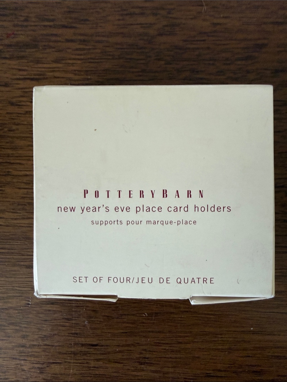 Pottery Barn New Year’s Eve Place Card Holders - Set of 4